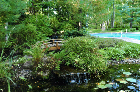 aménagement paysager, jardin d'eau, rive-nord, montréal